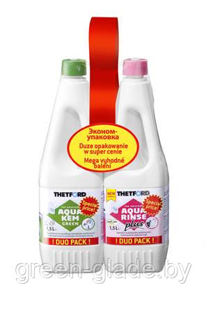 Набор из 2 бутылок жидкостей (Aqua Kem Green и Aqua Rinse)