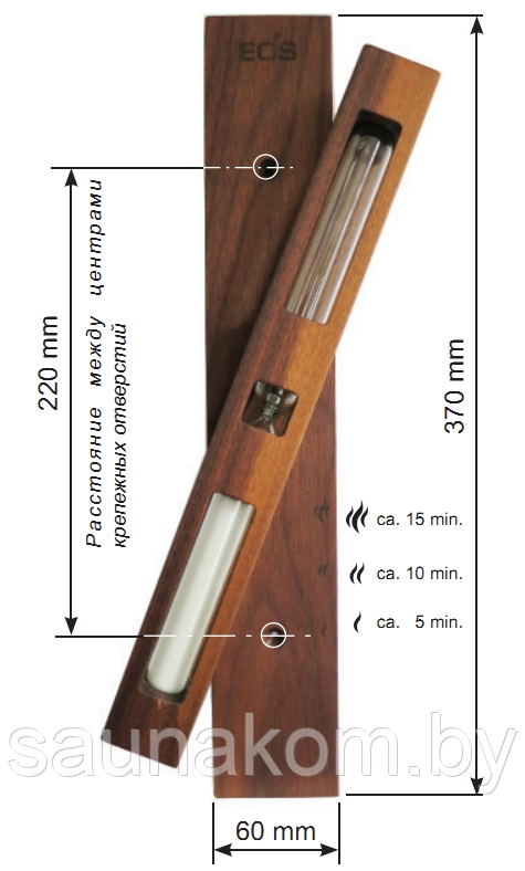 ЧАСЫ ПЕСОЧНЫЕ EOS для бани и сауны - фото 3 - id-p66361949