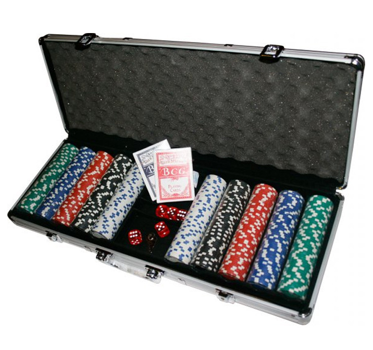 Покер в чемодане на 500 фишек без номинала , арт.B-500 - фото 1 - id-p7130445