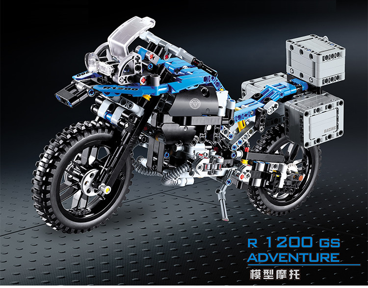 Конструктор Decool 3369 2-в-1 Мотоцикл BMW R 1200 GS Adventure Красный (аналог Lego Tehnic), 603 дет. - фото 2 - id-p66377337