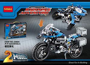 Конструктор Decool 3369 2-в-1 Мотоцикл BMW R 1200 GS Adventure Красный (аналог Lego Tehnic), 603 дет.