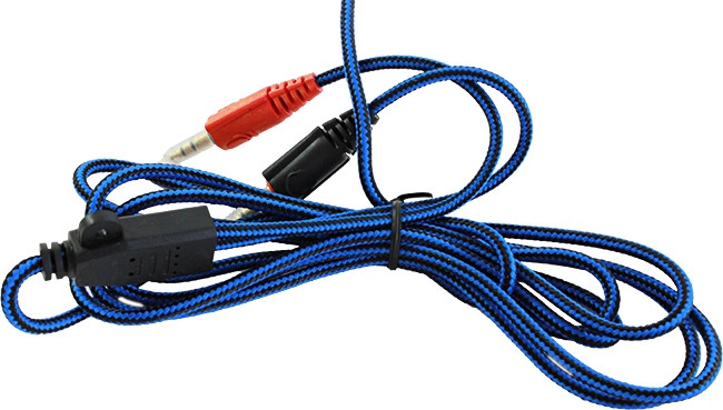 Игровые наушники с микрофоном,с усиленным кабелем SiPL Blue - фото 2 - id-p66393682