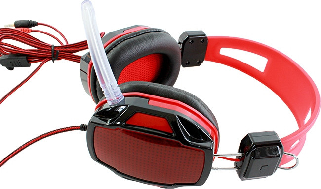Игровые наушники с микрофоном,с усиленным кабелем SiPL Red - фото 3 - id-p66393694