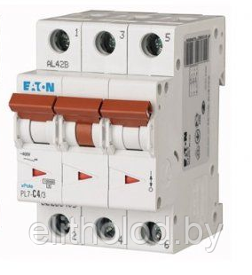 Автоматический выключатель PL7 3P 40A, тип С, 10кА, 3М
