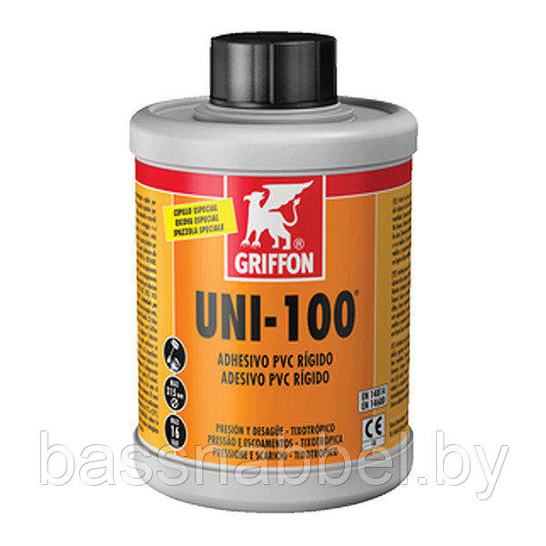 Клей GRIFFON UNI-100 250 ml для труб и фитинга НПВХ клеевое соединение - фото 3 - id-p79560569