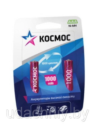 Аккумулятор КОСМОС ААА 1.2v HR03 (1100mAh) 1 шт.