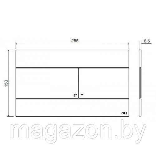 Инсталляция Oli 80 с клавишей Slim хром - фото 4 - id-p66467172