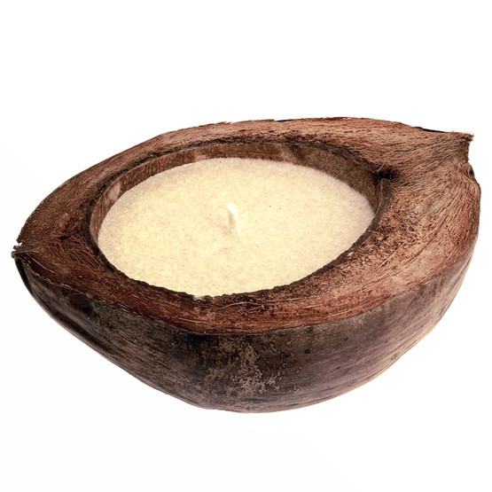   Свеча в кокосовом орехе с ароматом кофе