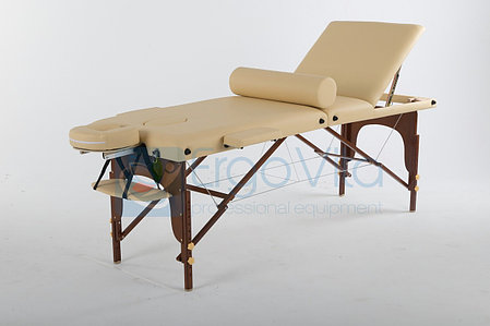 Массажный стол ErgoVita Master Plus (Бежевый,коричневые ножки), фото 2