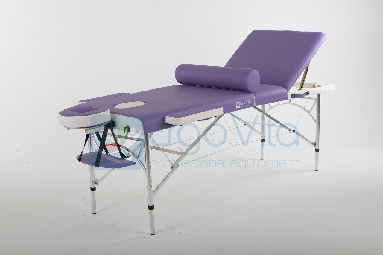 Массажный стол ErgoVita Master Alu Comfort Plus (Сиренево-белый) - фото 1 - id-p66571751