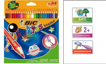 Набор цветных карандашей 18+6 цветов Эволюшн BIC - фото 1 - id-p2923896