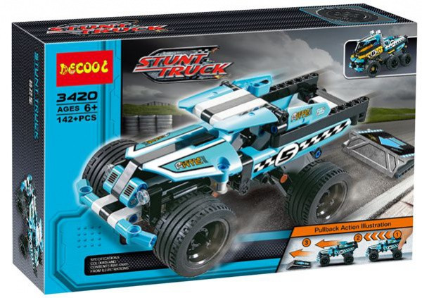 Конструктор Decool 3420 Трюковой Грузовик 142 дет. аналог Лего Техник (LEGO Technic 42059)