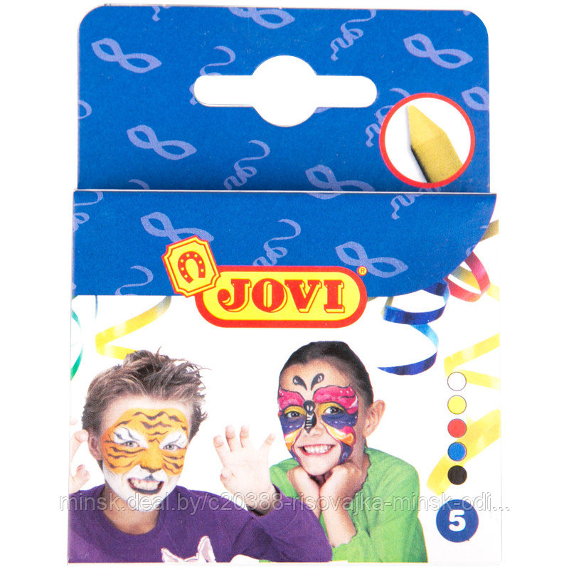 Грим-стик JOVI, 5 цветов, картон, европодвес