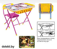 Набор детской мебели Ника КПУ2П с большим пеналом Маша и Медведь розовый