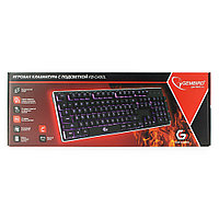 Игровая клавиатура kb-g400l металл, подсветка 3 цвета Gembird