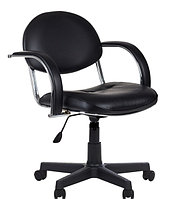 Кресла METTA MS- 71 PL для работы персонала в офисе и дома, стулья MS- 71 PL кожа ECO черная