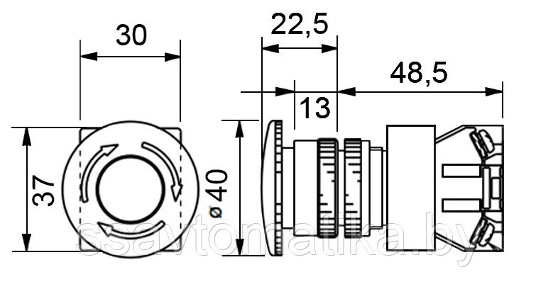 Кнопка AXW411 с ключем - фото 2 - id-p66661031