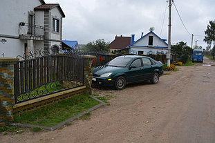 Забор с воротами д.Черкасы (ковка с деревом) 1