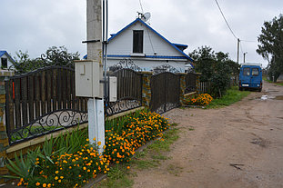 Забор с воротами д.Черкасы (ковка с деревом) 4