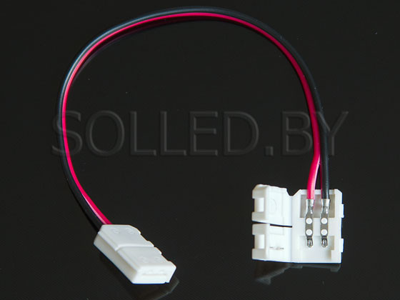 Коннектор 2pin 8мм с проводом (2 разъёма) для светодиодной ленты 3528 ...
