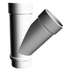 Тройник 45˚ водосточной системы DOCKE LUX