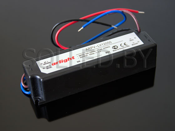 Блок питания 50W 12V IP67 (Arlight) пластик