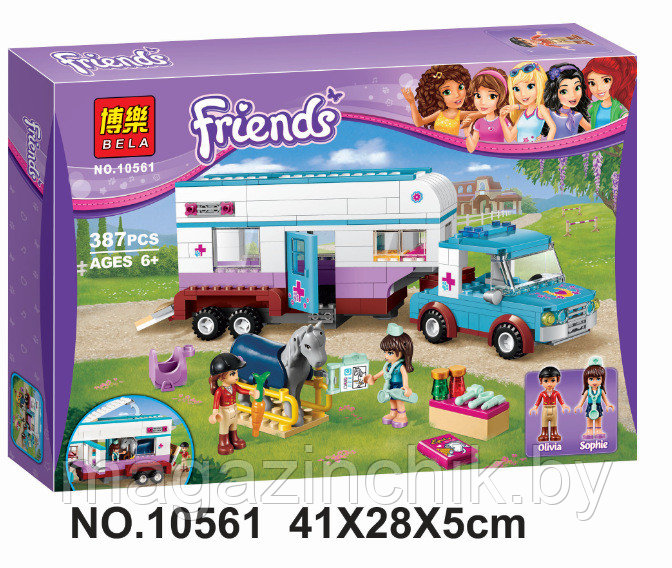 Конструктор Bela Friends 10561 Ветеринарная машина для лошадок, 387 дет., аналог лего френдс 41125 - фото 3 - id-p66712217