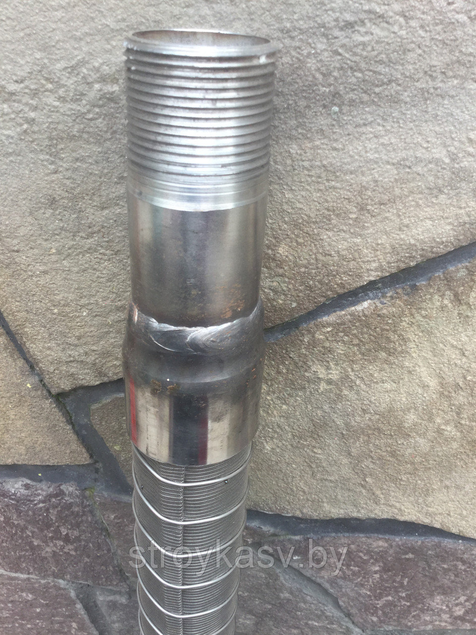 Фильтр для скважины «Игла» нержавейка с внутренней и внешней обмоткой. 1 дюйм (труба 32 мм.) - фото 4 - id-p7795831