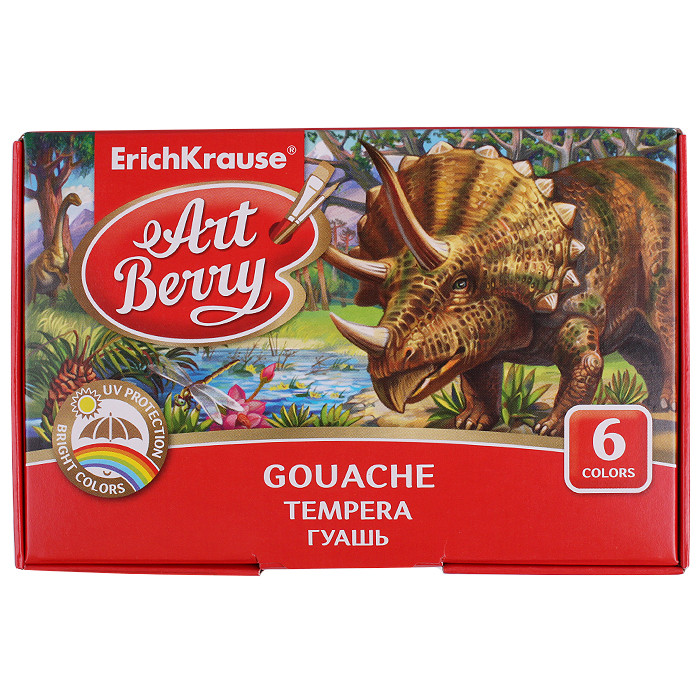 Гуашь 6цв. "Erich Krause" "ArtBerry" с УФ защитой яркости