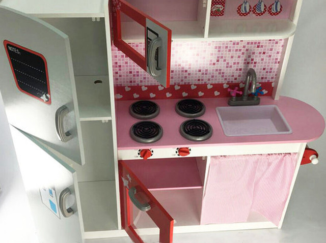 Игровой набор "Кухня" деревянная 102 см (холодильник, мойка, плита) VT174-1151 - фото 4 - id-p66722339