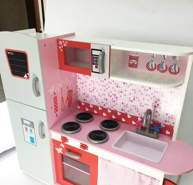 Игровой набор "Кухня" деревянная 102 см (холодильник, мойка, плита) VT174-1151 - фото 2 - id-p66722339