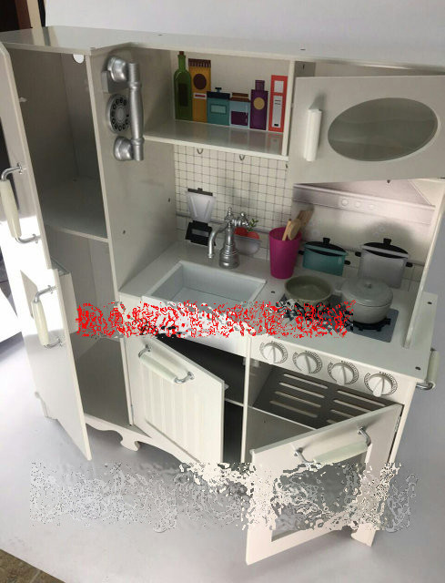 Игровой набор "Кухня" деревянная 102 см (холодильник, мойка, плита, духовка, посуда) VT174-1152 - фото 4 - id-p66722375