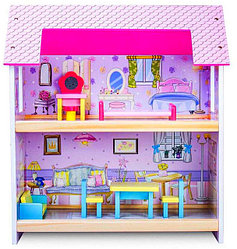 Деревянный дом с мебелью для кукол Барби VT174-1153