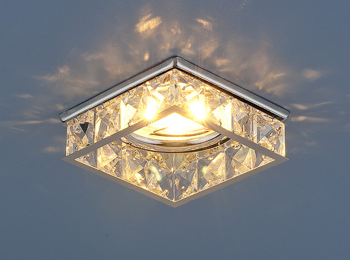 Точечный светильник со стеклом 7274 MR16 CH/CL хром/прозрачный - фото 1 - id-p62472987