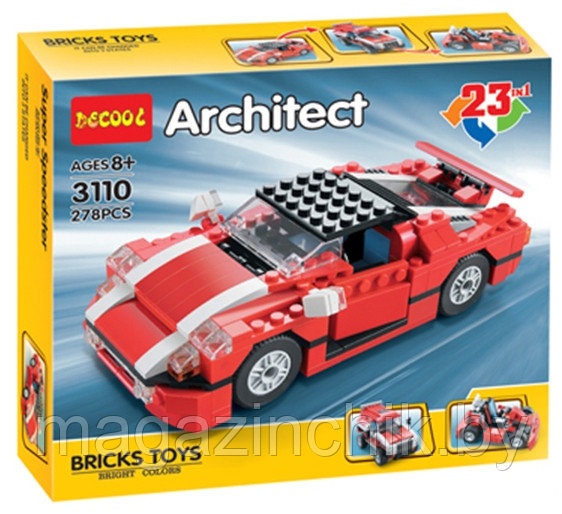 Конструктор Decool 3110 Транспорт 23 в 1 278 детали аналог Лего Техник (LEGO Technic) - фото 3 - id-p66737514