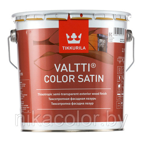 Пропитка по дереву Tikkurila  Valtti Color Satin 9л