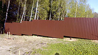 Забор из двухстороннего профлиста, высота 2 метра, RAL 8017