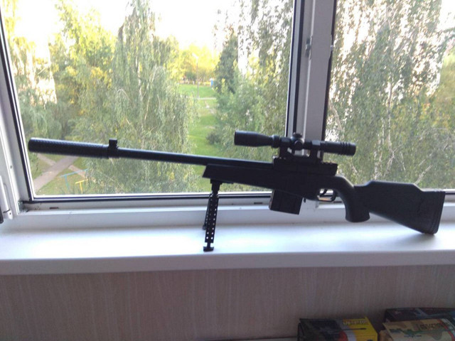 Снайперская пневматическая винтовка с глушителем AW .338 - фото 3 - id-p66757516