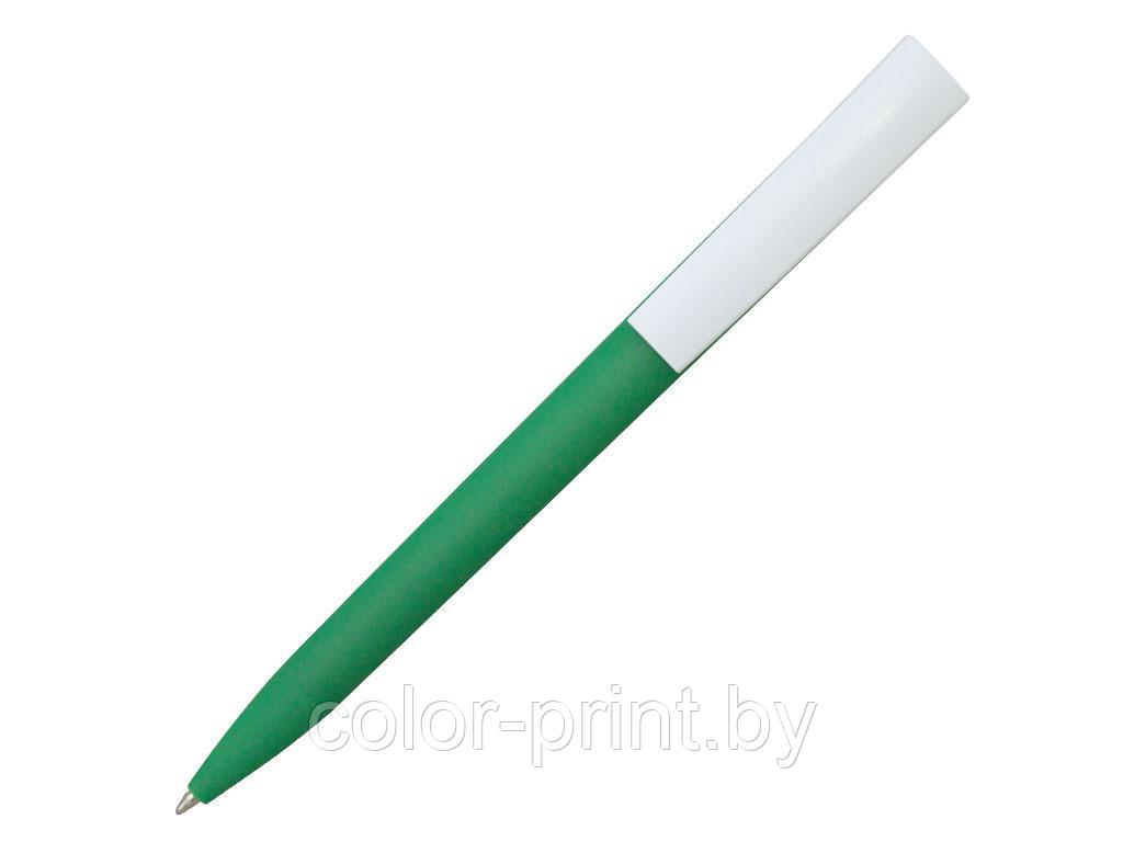 Пластиковая шариковая ручка, зеленый/,белый, Z-PEN, поверхность СофтТач - фото 2 - id-p66734679