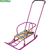 Кресло-качалка с подножкой модель 77 каркас Венге ткань Montana-902 Цвет сиреневый