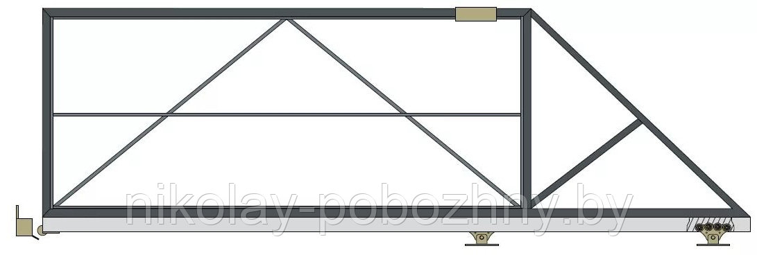 Готовый каркас раздвижных ворот в Минске