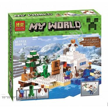 Детский конструктор майнкрафт Снежное убежище Bela My World 10391 серия minecraft игра аналог Лего Lego - фото 2 - id-p66771270