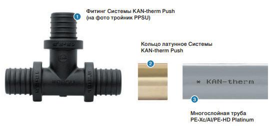 Тройник KAN-therm PPSU Push 14×2 / 18×2,5 / 14×2 арт.9018.650 - фото 3 - id-p66779385