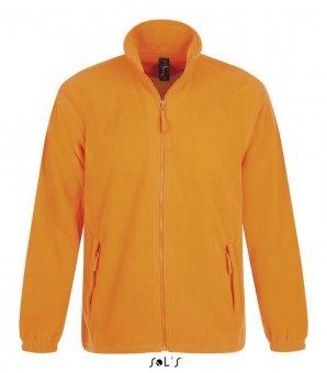 Мужская куртка из флиса оранжевого цвета на молнии NORTH