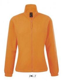 Женская куртка из флиса NORTH оранжевого цвета   для нанесения логотипа