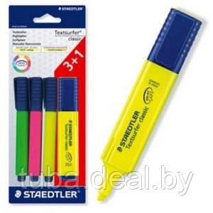 Текстовыделители STAEDTLER флуоресцентные, набор 4 шт.