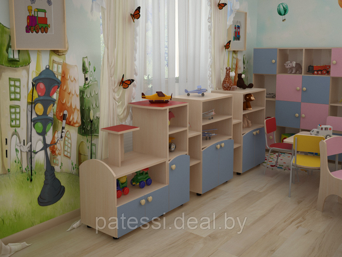 Шкаф для детской одежды двухдверный со скамьей - фото 3 - id-p67138531