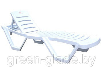 HZ-140 Пластиковый лежак CAPISSI SUN BED (белый) - фото 2 - id-p1764634