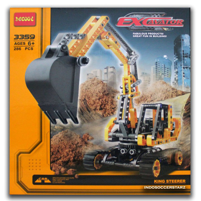 Конструктор Decool 3359 "Экскаватор" (аналог Lego Technic 8419) 286 деталей - фото 4 - id-p66805171