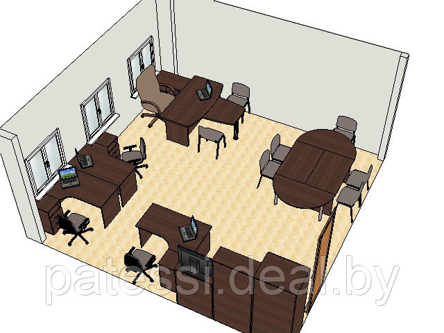 Комплект офисной мебели для персонала и руководителя - фото 3 - id-p66816613